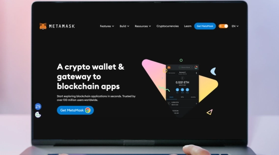 An Ethereum wallet interface displaying cryptocurrency balance and transaction options for secure digital asset management.